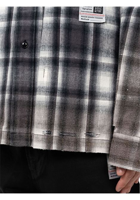 vintage like check shirt man black MAISON MIHARA YASUHIRO | J15SH181BLACK